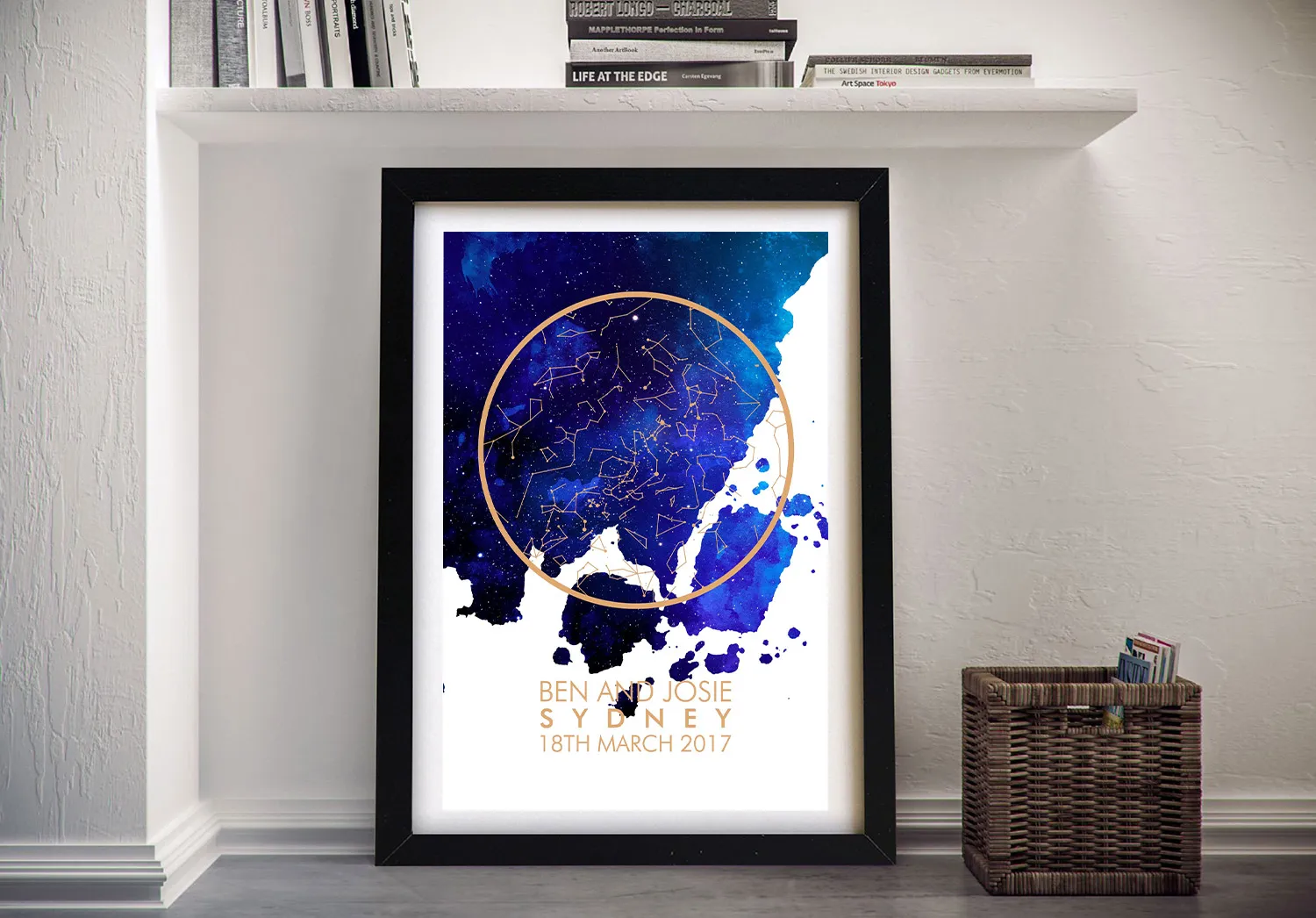 Watercolour City Map Star Art